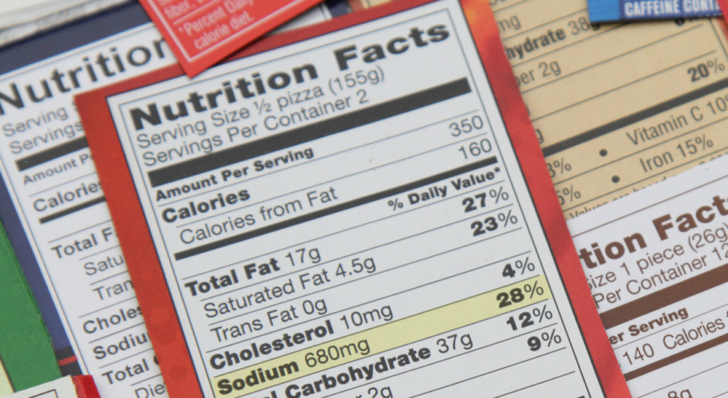 Nutrition Facts Labels Sodium